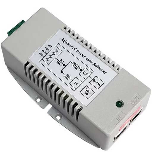 Tycon Power Gigabit 9-36VDC In, 24VDC 4-Pair PoE Out 24W DC to DC Converter and POE Inserter