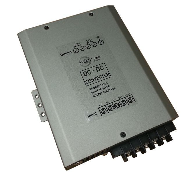 Tycon Power 18-36VDC Input, 56VDC 4.46A 250W Output Voltage Converter