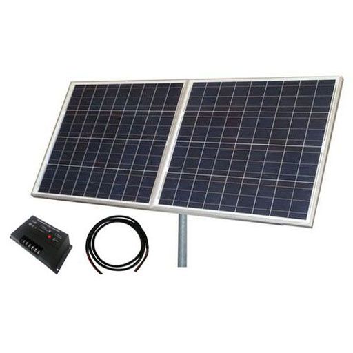 Tycon Solar 160W 12 or 24V Solar Panel Kit: 2 x 80W Panel, Pole Mount, Controller, Cable, Support 40W Continuous